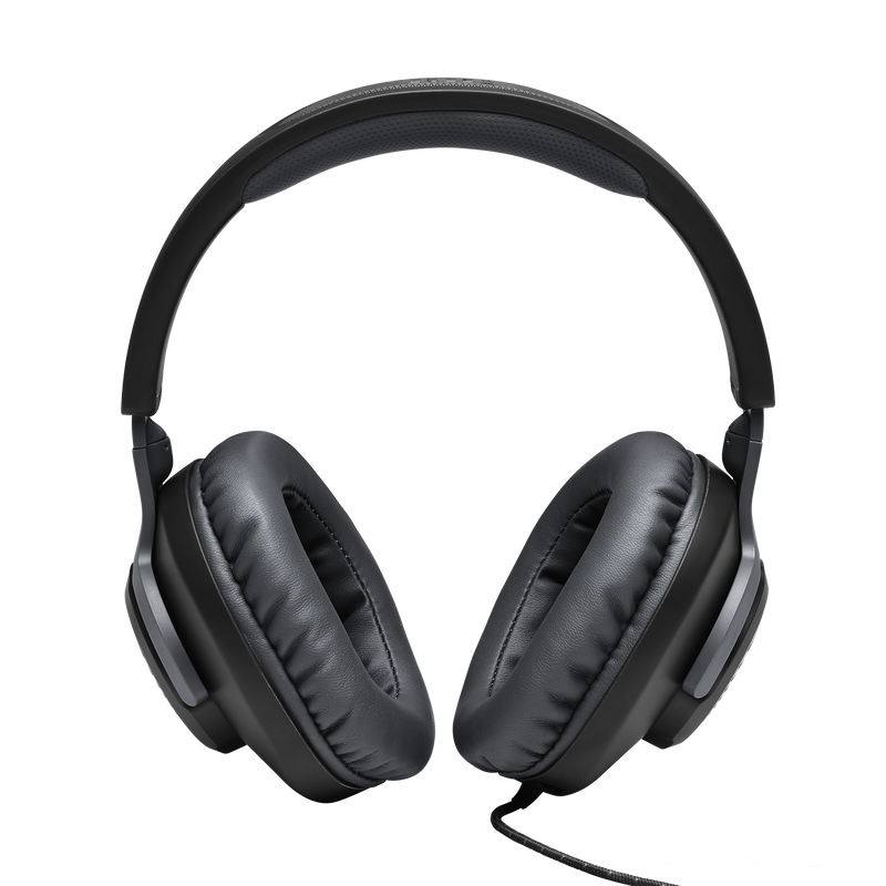 JBL Quantum 100 - Black - Wired over-ear gaming headset with flip-up mic - Front image number null